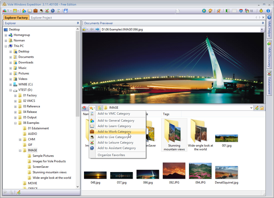 Vole Windows Expedition Favorite-folders